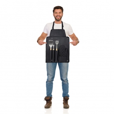 Logotrade werbemittel das Foto: Gril 5-teiliges Grillset und Handschuh 