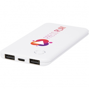 Logotrade Logogeschenke das Foto: Slender 4000 mAh flache Dual Powerbank