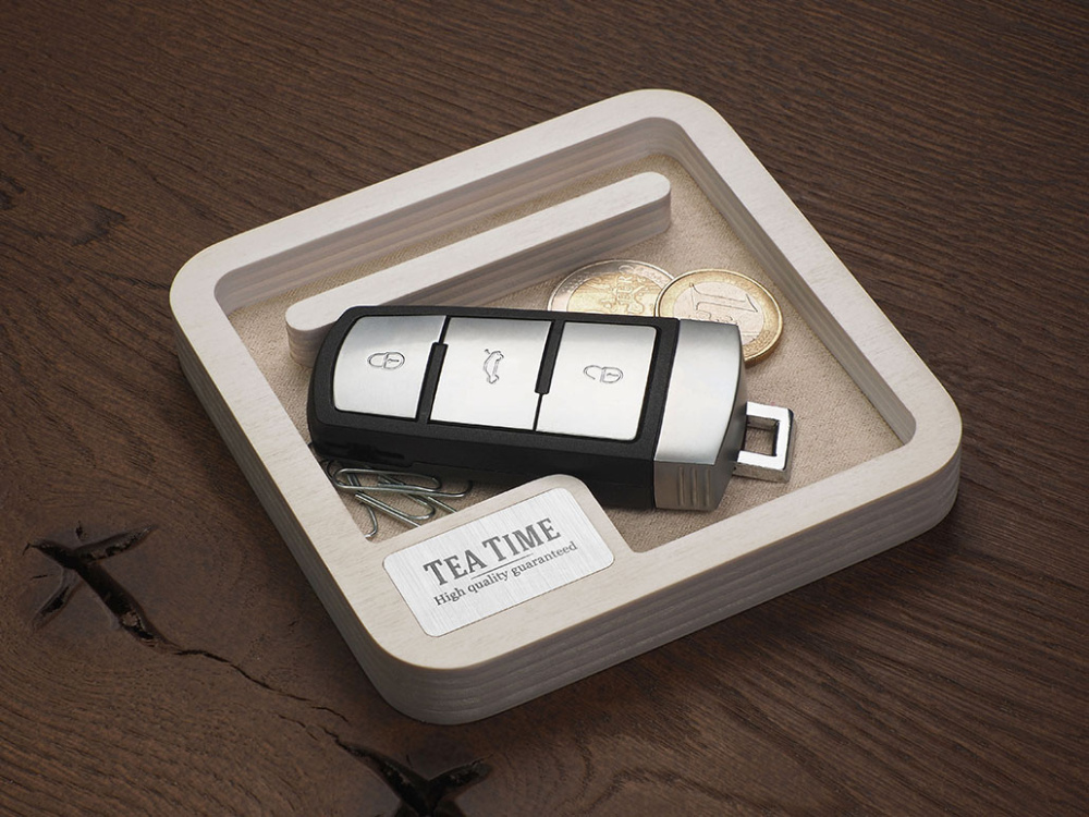 Logotrade Geschäftsgeschenke das Foto: Schreibtisch-Organizer aus Holz 1846121