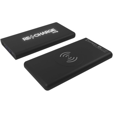 Logotrade Logogeschenke das Foto: SCX.design P40 10.000 mAh kabellose Powerbank mit Leuchtlogo