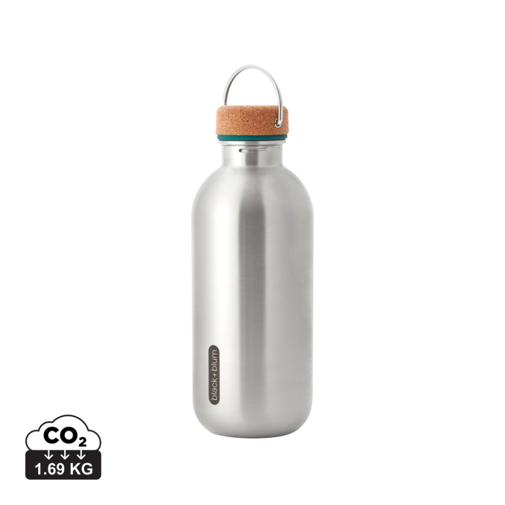 Logotrade Werbegeschenke das Foto: Black+Blum Stahl-Wasserflasche 600ml
