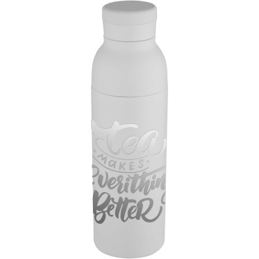 Logotrade Firmengeschenke das Foto: Illuminate 650 ml RCS doppelwandige Isolierflasche aus recyceltem Edelstahl