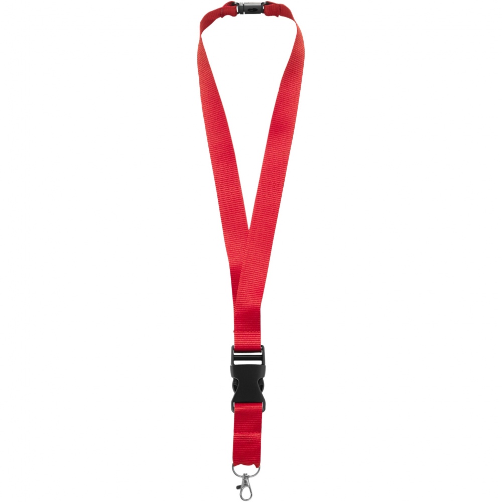 Logo trade business gifts image of: Yogi lanyard detachable buckle break-away closure