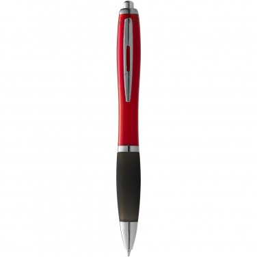 Logo trade promotional items image of: Nash ballpoint pen coloured barrel and black grip
