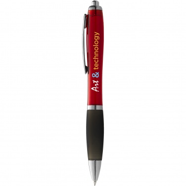 Logotrade promotional item image of: Nash ballpoint pen coloured barrel and black grip