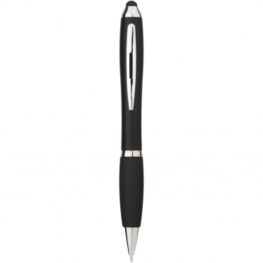 Logotrade advertising product picture of: Nash coloured stylus ballpoint pen with black grip