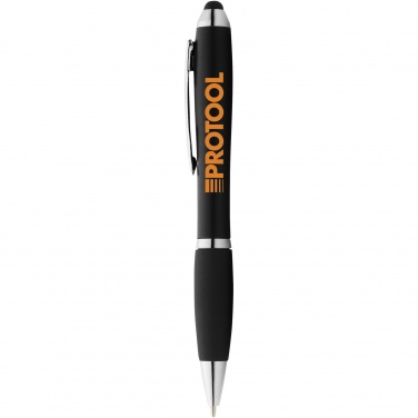 Logotrade promotional giveaway image of: Nash coloured stylus ballpoint pen with black grip