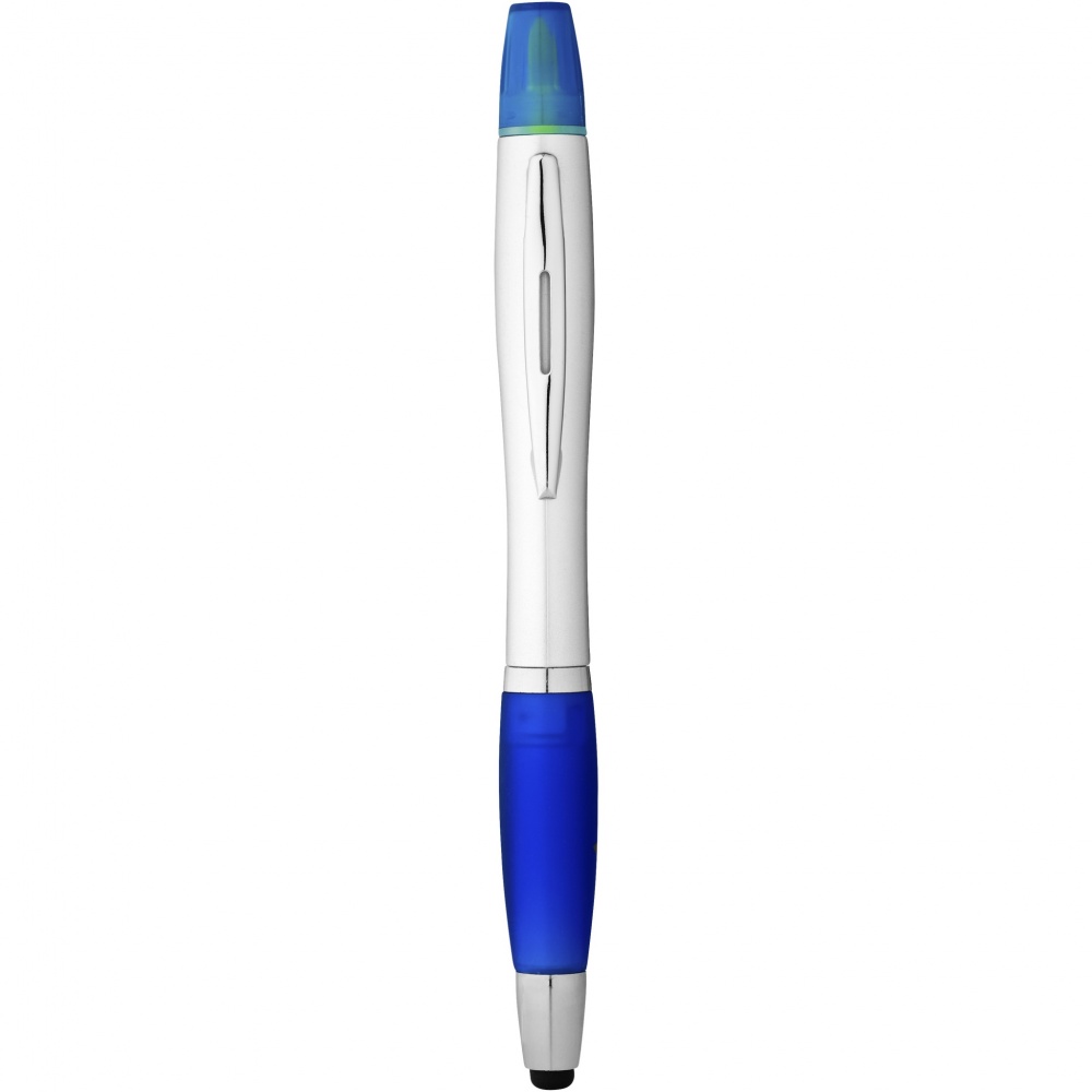 Logo trade promotional items image of: Nash stylus ballpoint pen and highlighter