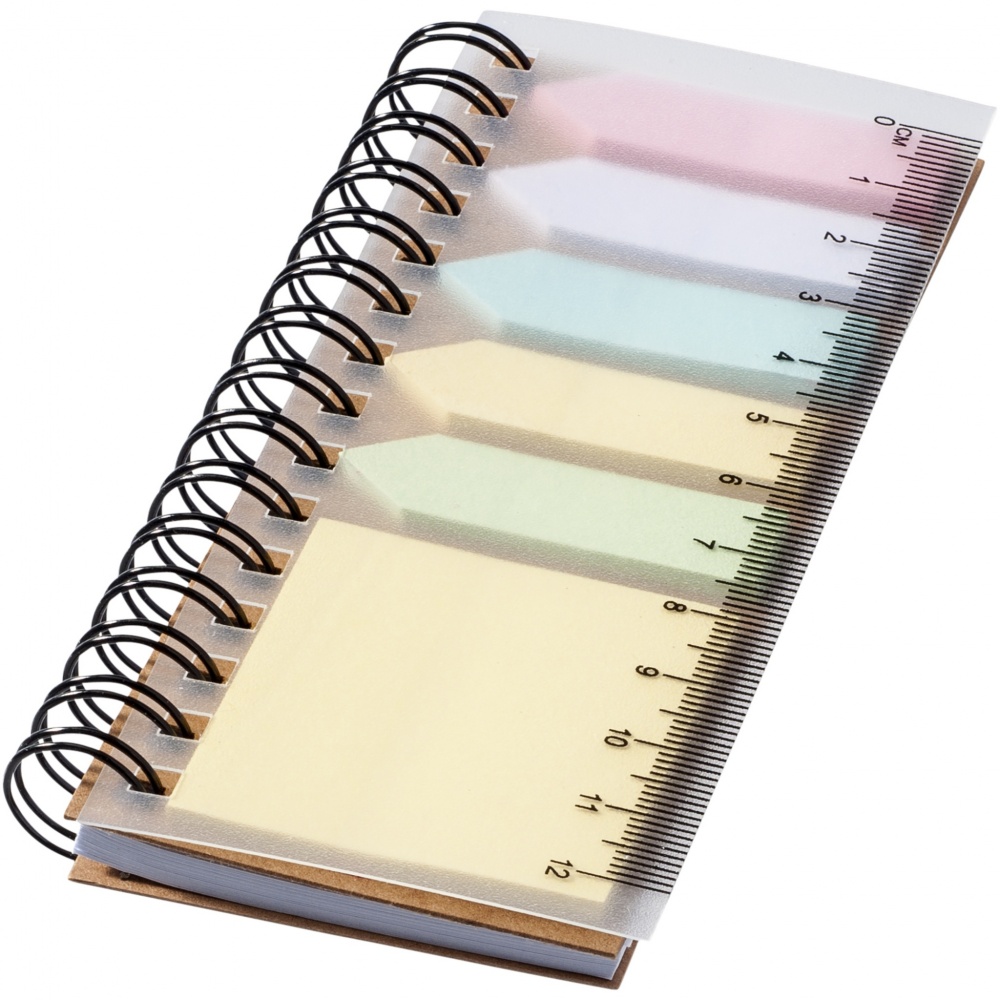 Logotrade promotional giveaway image of: Spinner spiral notebook with coloured sticky notes