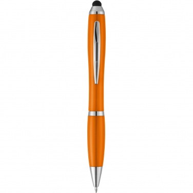 Logo trade promotional giveaways picture of: Nash stylus ballpoint pen with coloured grip