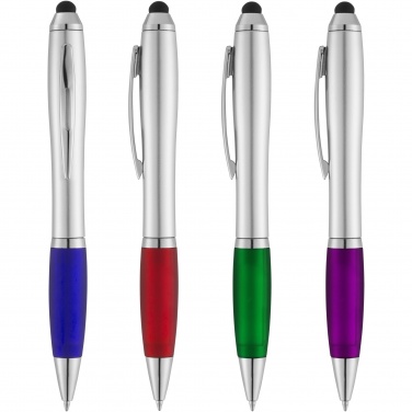 Logo trade corporate gifts picture of: Nash stylus ballpoint with coloured grip