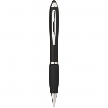 Logotrade advertising product image of: Nash coloured stylus ballpoint pen with black grip