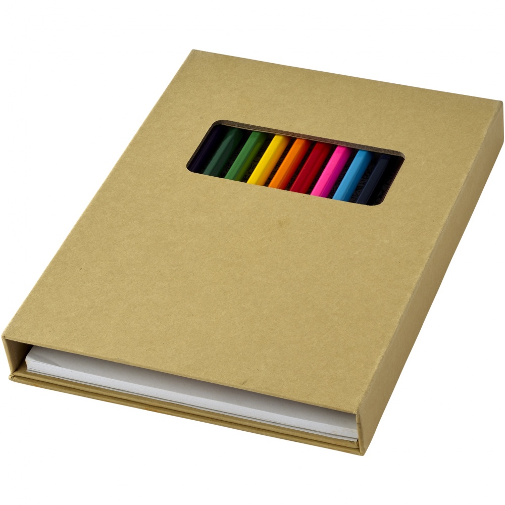 Logo trade promotional merchandise photo of: Pablo colouring set with drawing paper