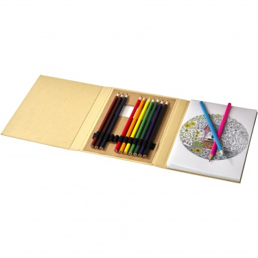 Logo trade promotional giveaway photo of: Pablo colouring set with drawing paper