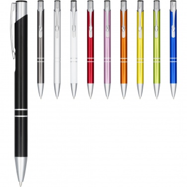 Logotrade promotional merchandise image of: Moneta anodized aluminium click ballpoint pen