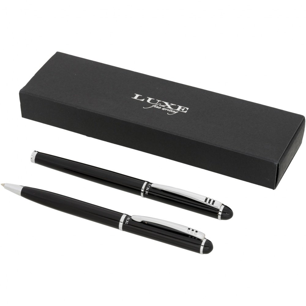 Logo trade promotional gifts image of: Andante duo pen gift set