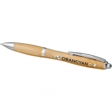 Logo trade promotional items image of: Nash bamboo ballpoint pen