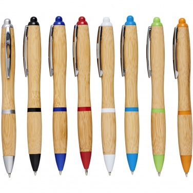 Logo trade corporate gifts picture of: Nash bamboo ballpoint pen