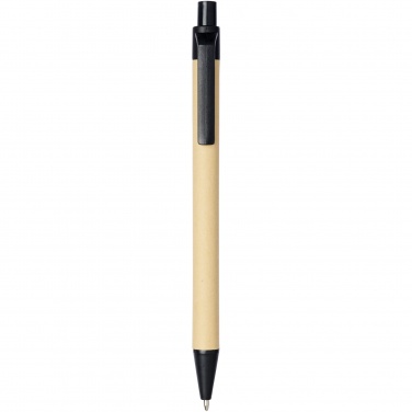 Logotrade promotional item picture of: Berk recycled carton and corn plastic ballpoint pen