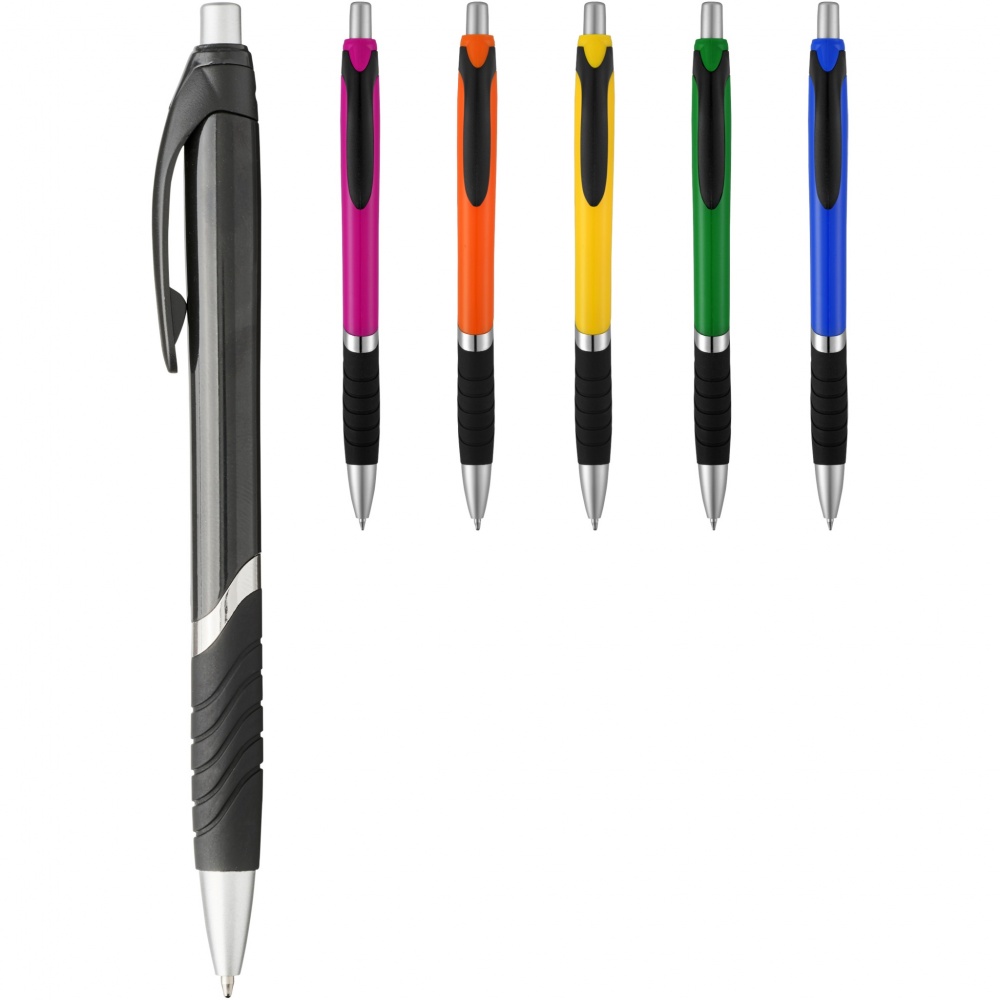 Logo trade promotional merchandise image of: Turbo ballpoint pen with rubber grip