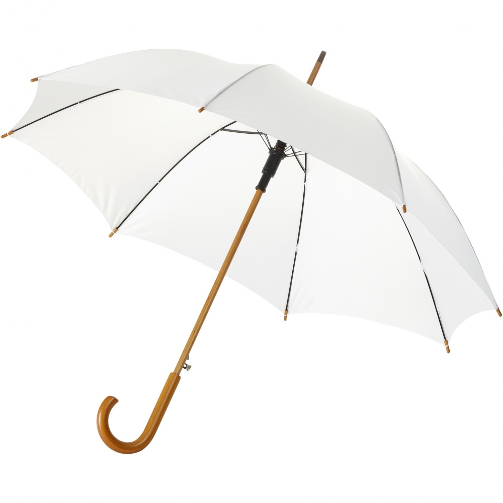 Logo trade corporate gift photo of: Kyle 23" auto open umbrella wooden shaft and handle