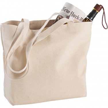 Logotrade promotional gifts photo of: Ningbo 320 g/m² zippered cotton tote bag 15L