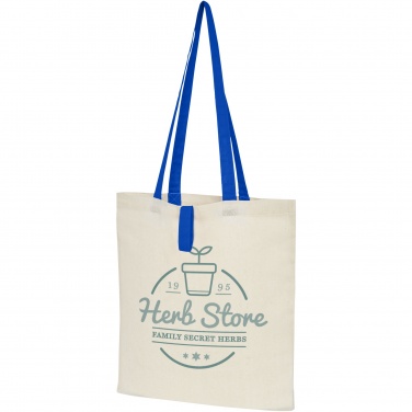 Logo trade promotional merchandise photo of: Nevada 100 g/m² cotton foldable tote bag 7L