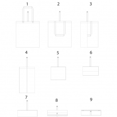 Logo trade advertising products picture of: Nevada 100 g/m² cotton foldable tote bag 7L