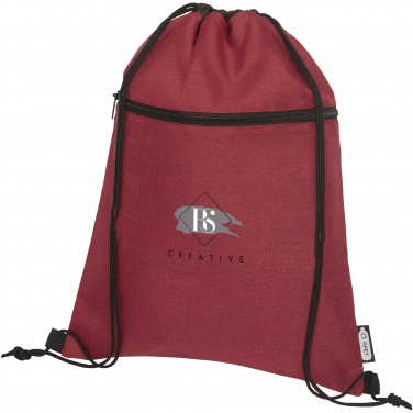 Logo trade promotional merchandise image of: Ross RPET drawstring bag 5L