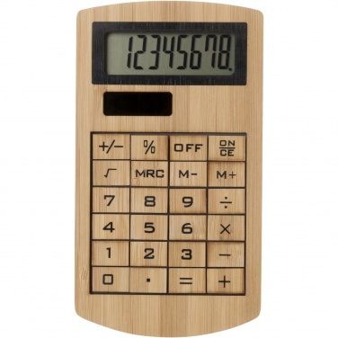 Logo trade promotional merchandise image of: Eugene calculator made of bamboo