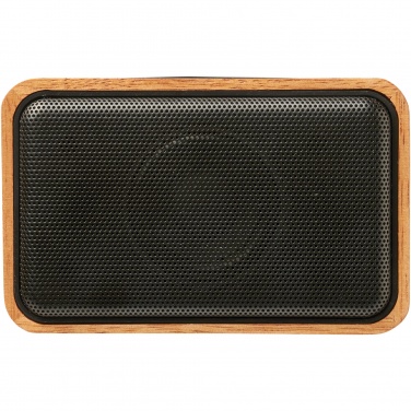Logo trade promotional gifts picture of: Wooden 3W speaker with wireless charging pad