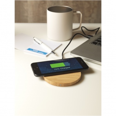 Logotrade promotional item picture of: Essence 5W bamboo wireless charging pad