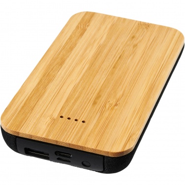 Logotrade corporate gift image of: Future 6000 mAh bamboo/fabric wireless power bank