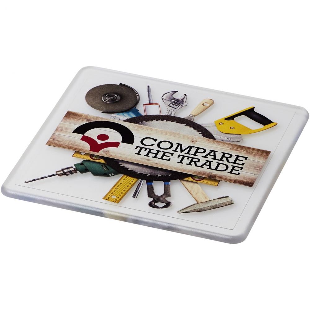 Logo trade promotional products image of: Renzo square plastic coaster