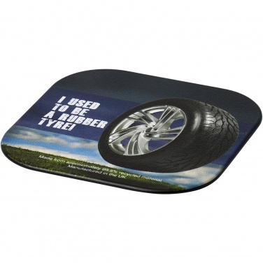 Logo trade promotional item photo of: Brite-Mat® square coaster with tyre material