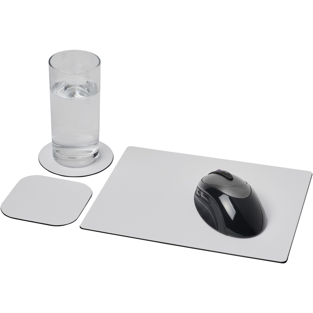 Logotrade promotional item picture of: Brite-Mat® mouse mat and coaster set combo 1