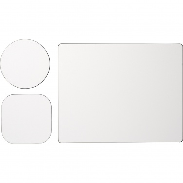 Logo trade corporate gift photo of: Brite-Mat® mouse mat and coaster set combo 1