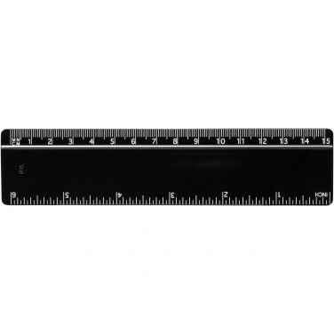 Logo trade advertising products image of: Terran 15 cm ruler from 100% recycled plastic