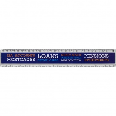 Logo trade promotional merchandise picture of: Ellison 30 cm plastic insert ruler