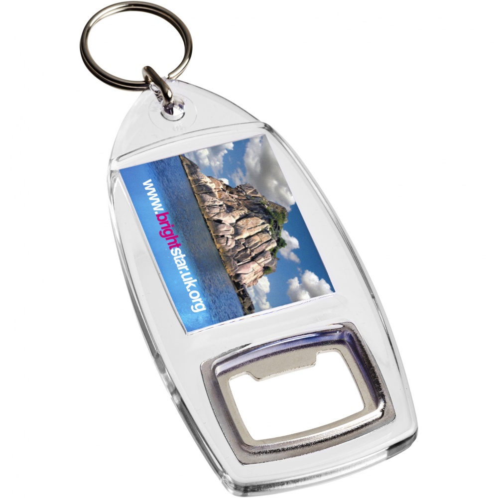 Logo trade promotional merchandise image of: Jibe R1 bottle opener keychain