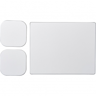 Logo trade advertising products picture of: Brite-Mat® mouse mat and coaster set combo 3