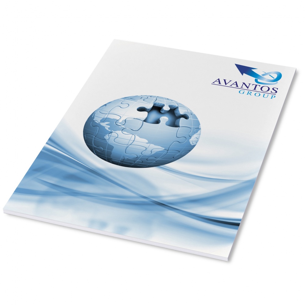 Logo trade business gift photo of: Desk-Mate® A4 notepad wrap over cover