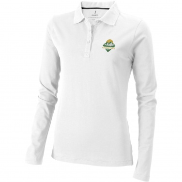 Logo trade business gift photo of: Oakville long sleeve women's polo