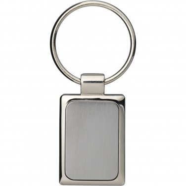 Logo trade promotional giveaways picture of: Sergio rectangular metal keychain