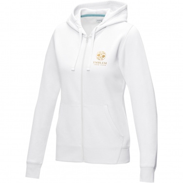 Logo trade corporate gift photo of: Ruby women’s organic recycled full zip hoodie