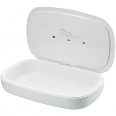 Logotrade promotional merchandise image of: Capsule UV smartphone sanitizer with 5W wireless charging pad