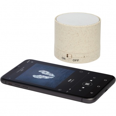 Logotrade promotional giveaways photo of: Kikai wheat straw Bluetooth® speaker