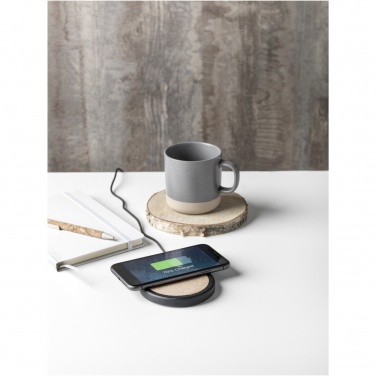 Logotrade advertising products photo of: Kivi 10W limestone/cork wireless charging pad