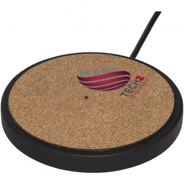 Logotrade corporate gift picture of: Kivi 10W limestone/cork wireless charging pad