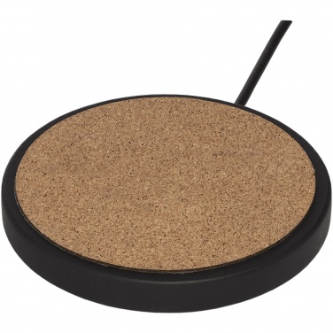Logo trade promotional merchandise picture of: Kivi 10W limestone/cork wireless charging pad